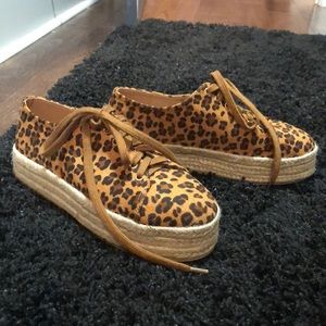 Cheetah platform sneakers